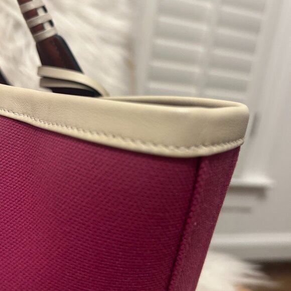 HERMES Steeple 25 Tote Bag in Rose Pourpre - Picture 6 of 16